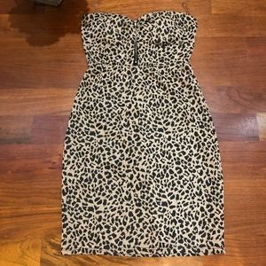 Like New Sexy Cheetah Strapless Mini Dress